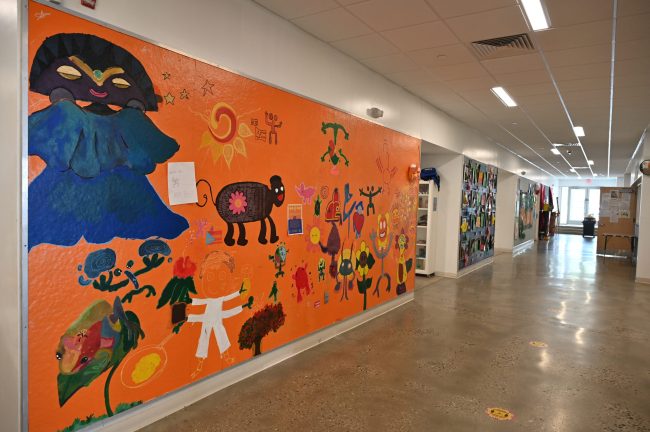 A mural inside Taller Puertorriqueño. (Photo by Stephen Knight)