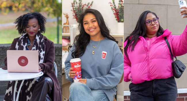 Creators Davida Janae (@phillyinfluencermixer), Candice Nguyen (@tropicalcandice) and Cierra Williams (@cierralikeseggs) (Madasyn Andrews for Technical.ly and Metro Philly)