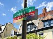 Photo of the street sign on the section of Locust Street honoring Barbara Gittings, the LGBTQ activist.
