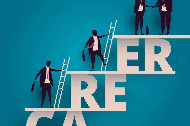 A stock image representing career ladder.